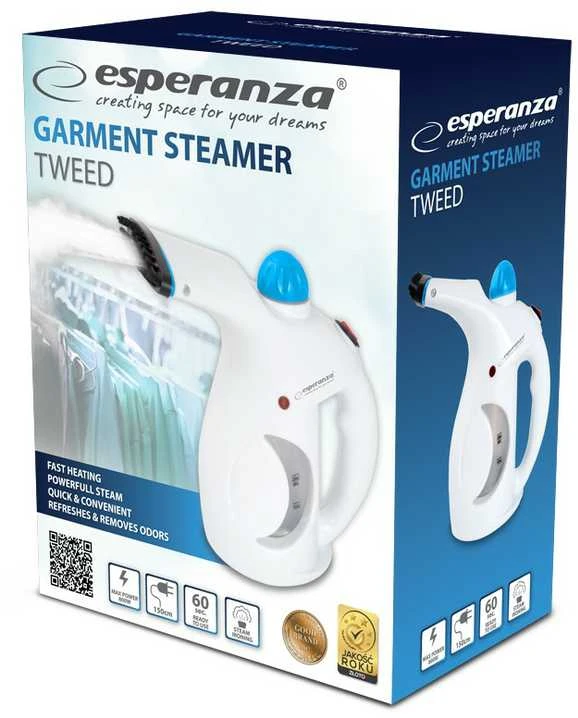 Garo valytuvas drabužiams esperanza tweed ehi006 (800w; spalva balta)