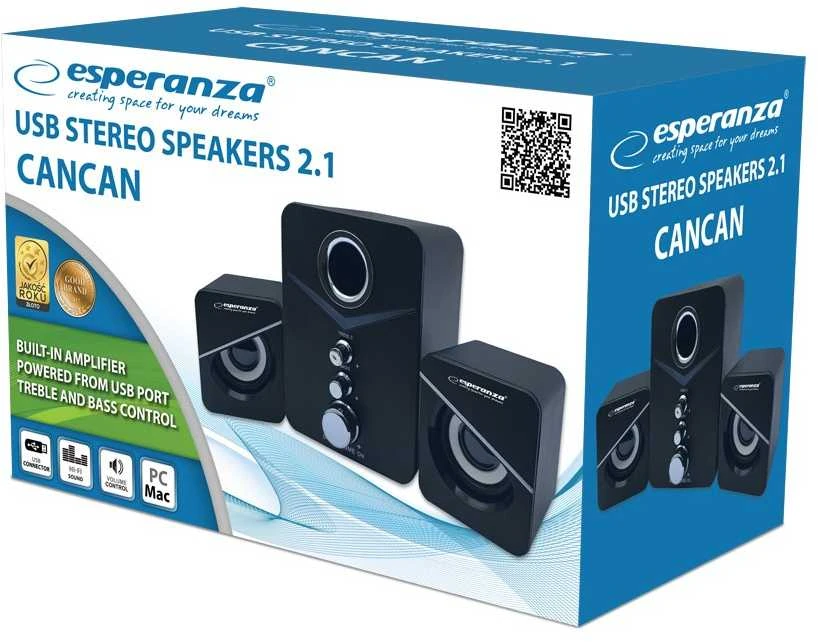 Esperanza garsiakalbiai 2.1 USB Cancan EP153