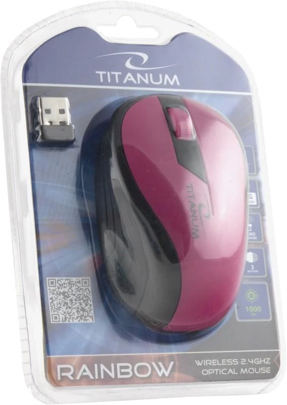 Belaidė pelė Titanum TM114P, rožinė
