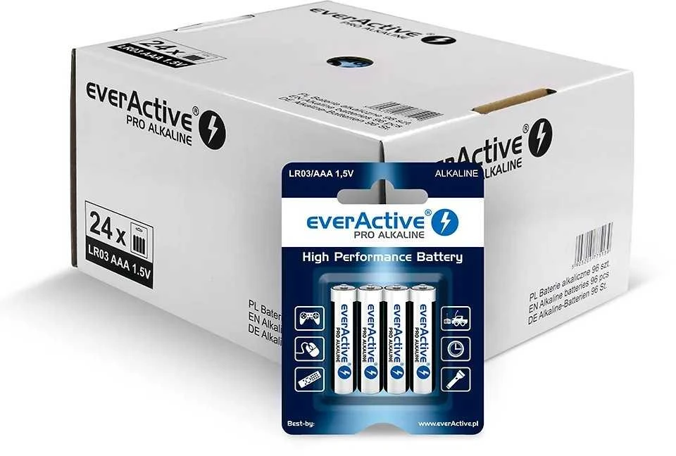 EverActive AAA baterijų pakuotė su didmenine dėžute