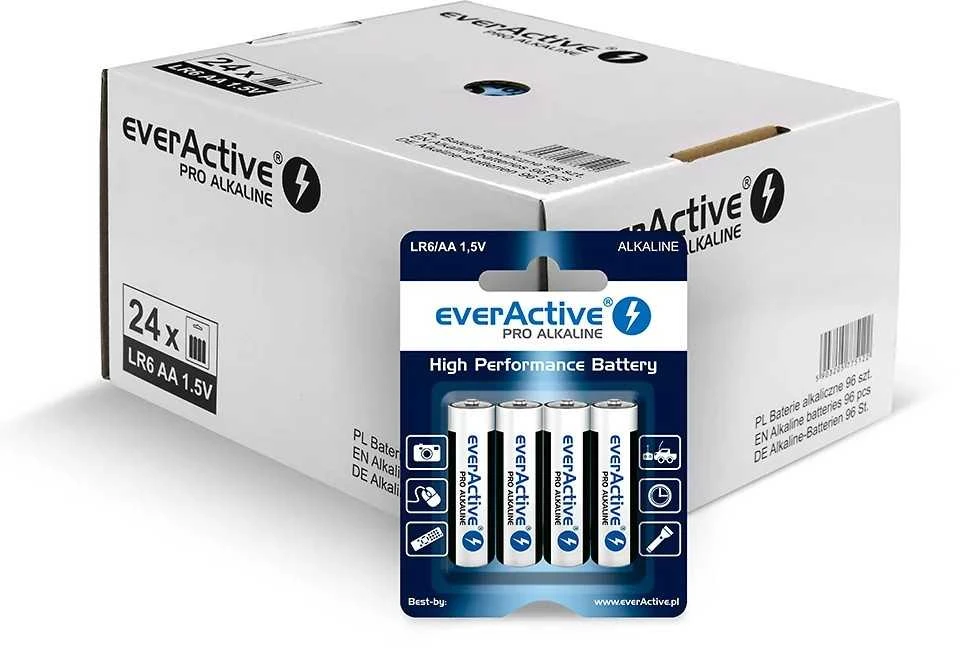 EverActive AA baterijų rinkinys 96 vnt. dėžėje