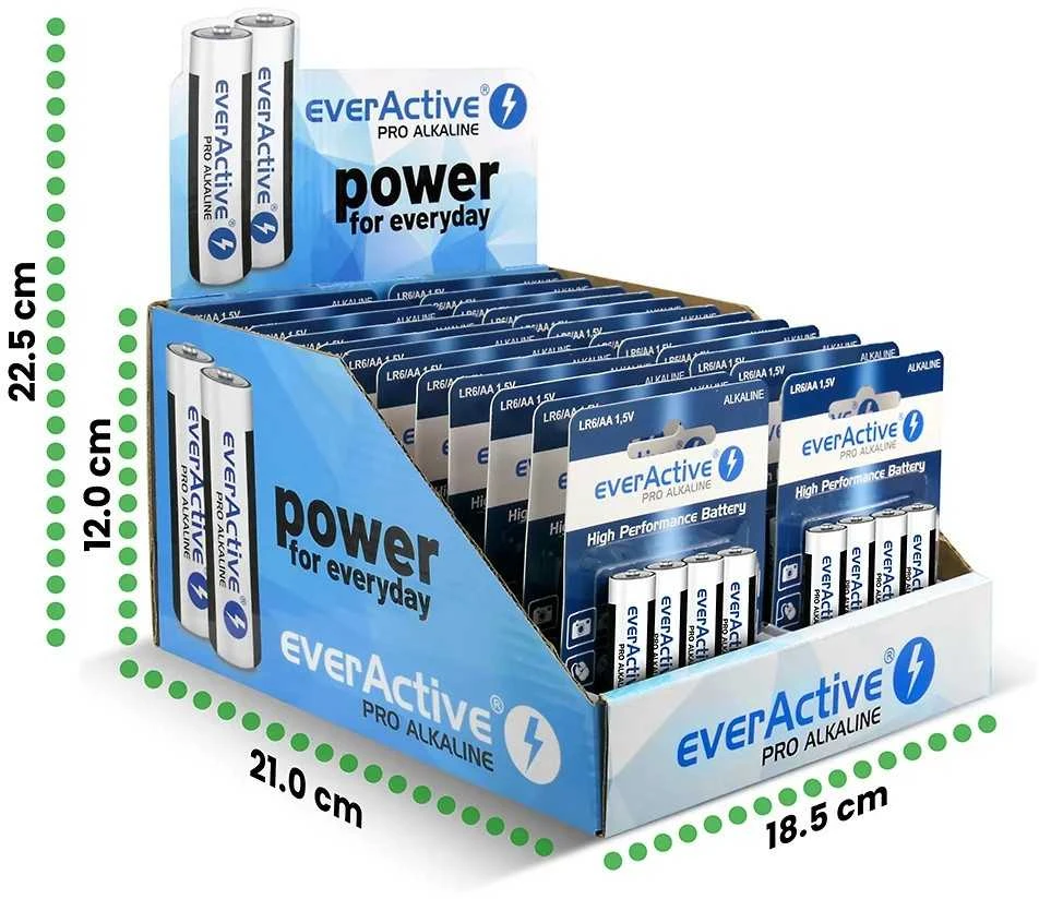 Everactive 96 vnt. LR6/AA PRO šarminės baterijos.