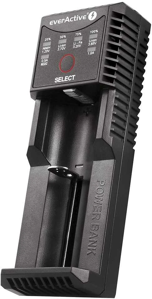 everActive universalus Li-Ion/LiFePO4 ir Ni-MH akumuliatorių kroviklis su Powerbank funkcija UC100C