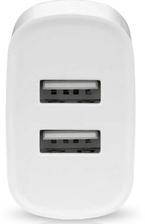 USB Įkroviklis - everActive SC-220 12W Dviejų USB-A prievadų Išmanusis Įkrovimas, Balta