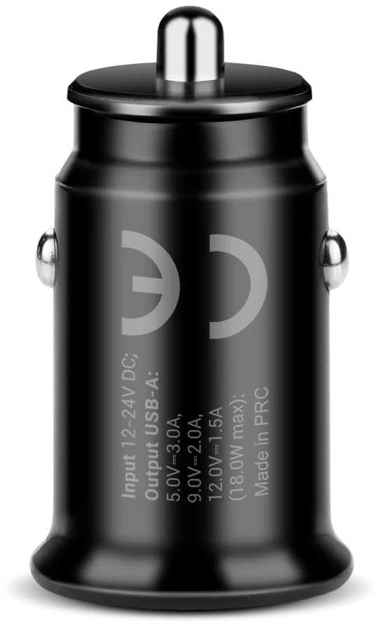 Automobilio Įkroviklis - everActive CC-15Q 18W Quick Charge 3.0 USB-A 12V/24V Juodas