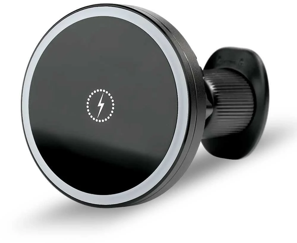 Automobilinis Telefono Laikiklis - everActive MC-W15 Pro Magnetinis Laikiklis, 15 W Belaidis Įkrovimas, Juodas