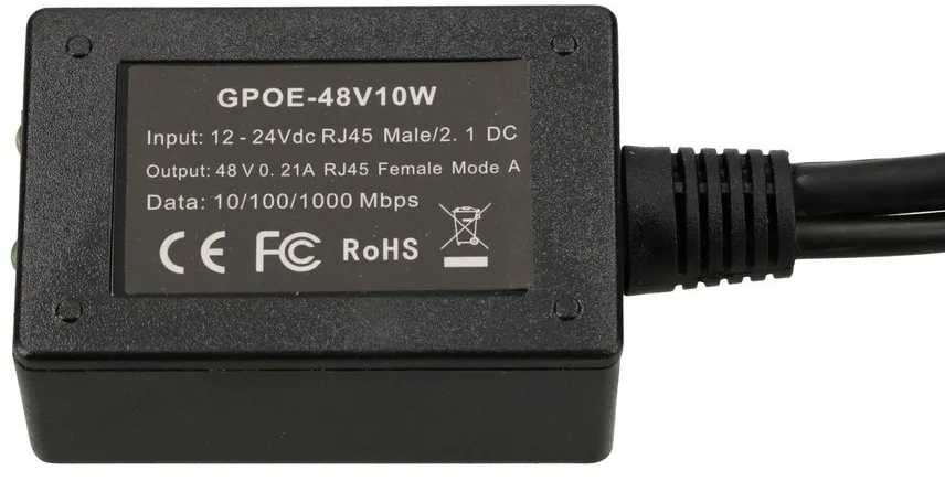 ExtraLink 1 UOSTO GIGABIT POE INJECTOR SU 10- 30V -48V INVERTER