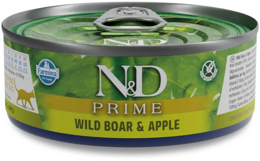 Drėgnas Kačių Maistas - Farmina N&D Prime Šerniena Ir Obuolys, 70g