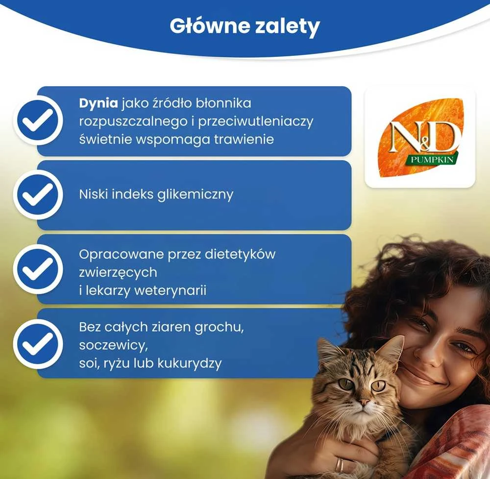 Farmina N&D Cat antiena & moliūgas 70g