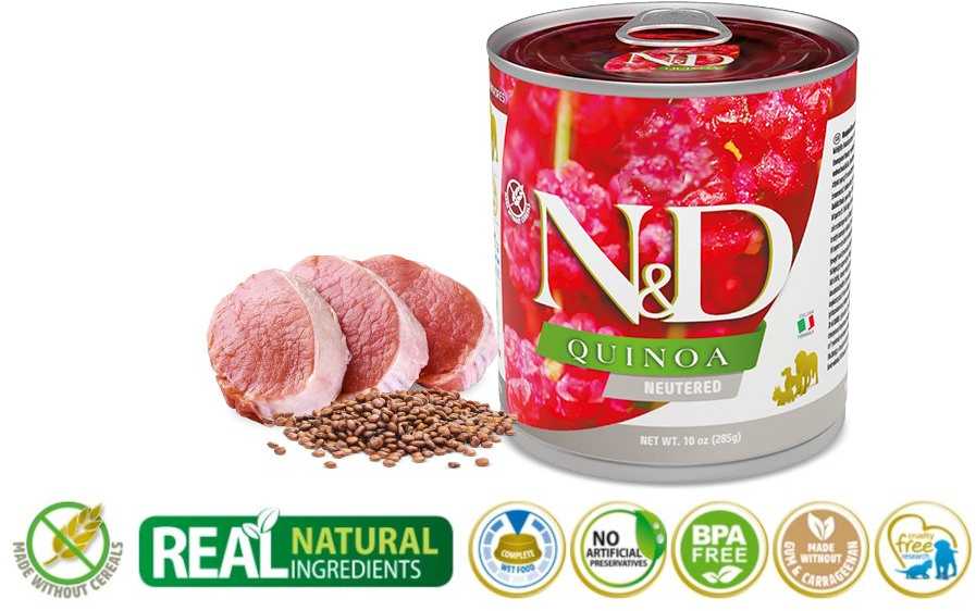 Drėgnas Šunų Maistas - Farmina N&D Quinoa Kiauliena Neutered 285 g