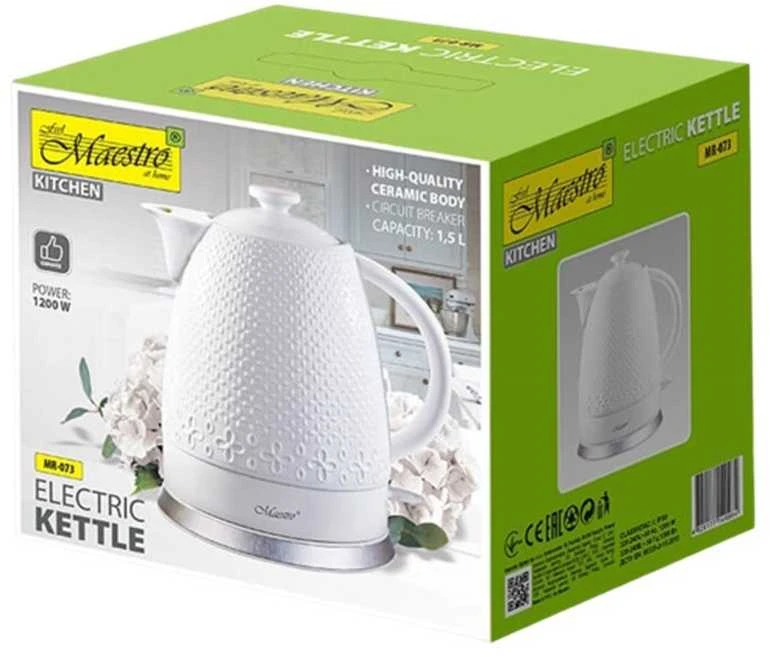 Maestro MR-073 electric virdulys 1.2 L 1200 W Baltas