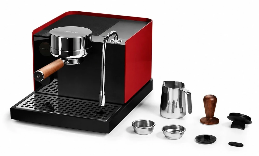 Fellow Espresso Series 1 Piston Espresso Aparatas, Cherry Raudona