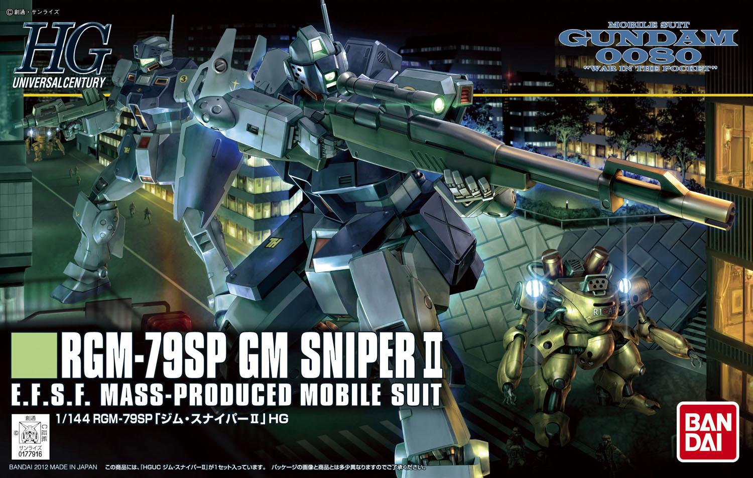 Bandai HGUC GM Sniper II RGM-79SP Gunpla modelis 1/144, 59249