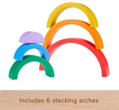 Dėlionė Fisher Price medinis vaivorykštės galvosūkis 6 Dalys