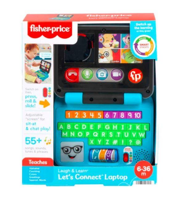 Fisher Price Interaktyvus žaislas "Laugh & Learn® Let's Connect™" nešiojamasis kompiuteris (lenkų k.)