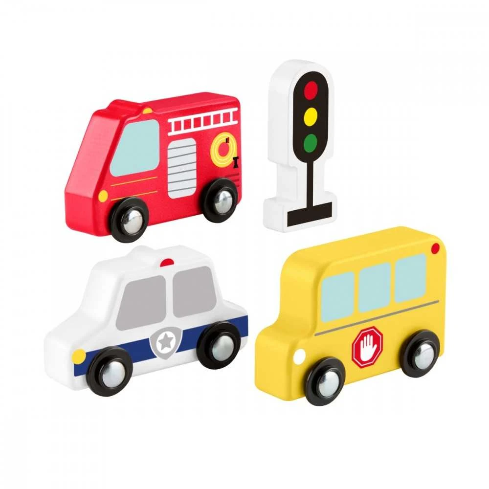 Fisher Price Medinių mažų transporto priemonių rinkinys