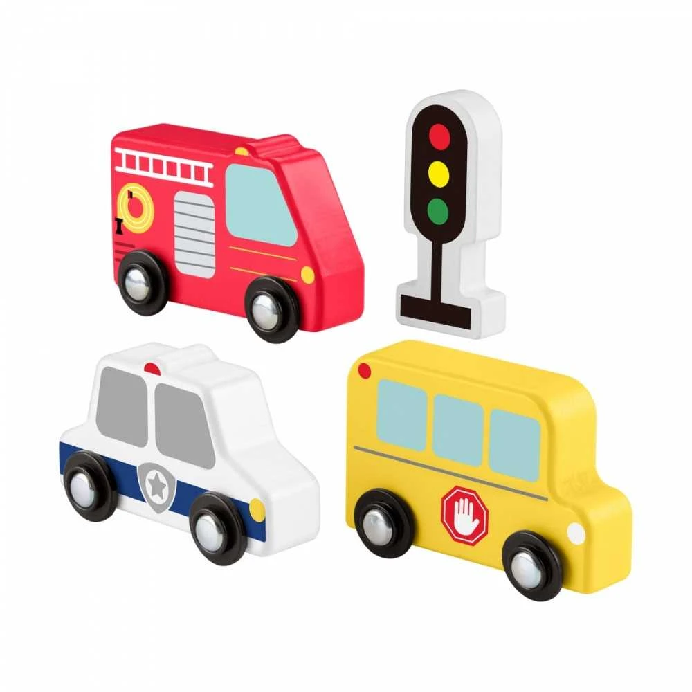 Fisher Price Medinių mažų transporto priemonių rinkinys