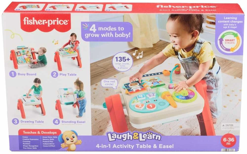 Mattel FP 4 viename edukacinis stalas. Mokykis ir linksminkis! JGW88