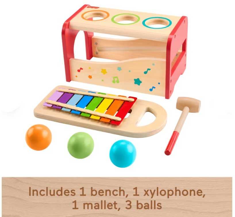 Fisher Price Mattel FP MEDIENOS CYMBAL PUNCH WOOD HXT88 WB1