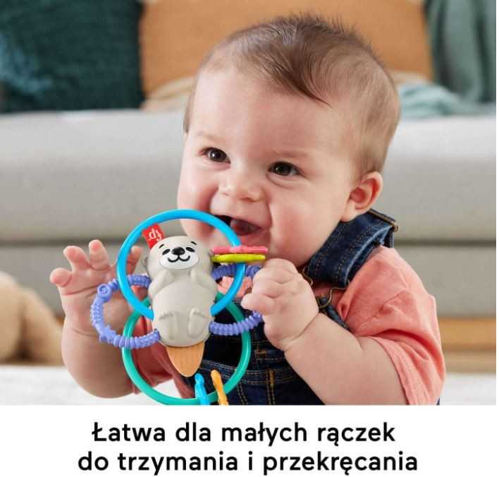 Fisher-price kramtukas su barškučiu, daugiaspalvis, audinys