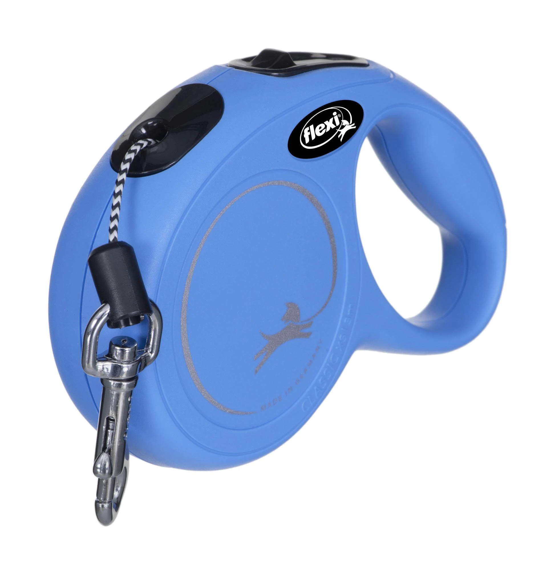 Flexi New Classic XS pavadėlis šunims iki 8kg virvinis 3m mėlynos spalvos