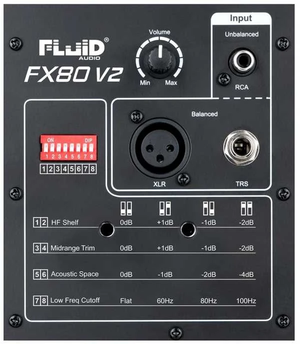 Kompiuterio kolonėlės Fluid audio fx80 v2 - aktywny monitorius studyjny