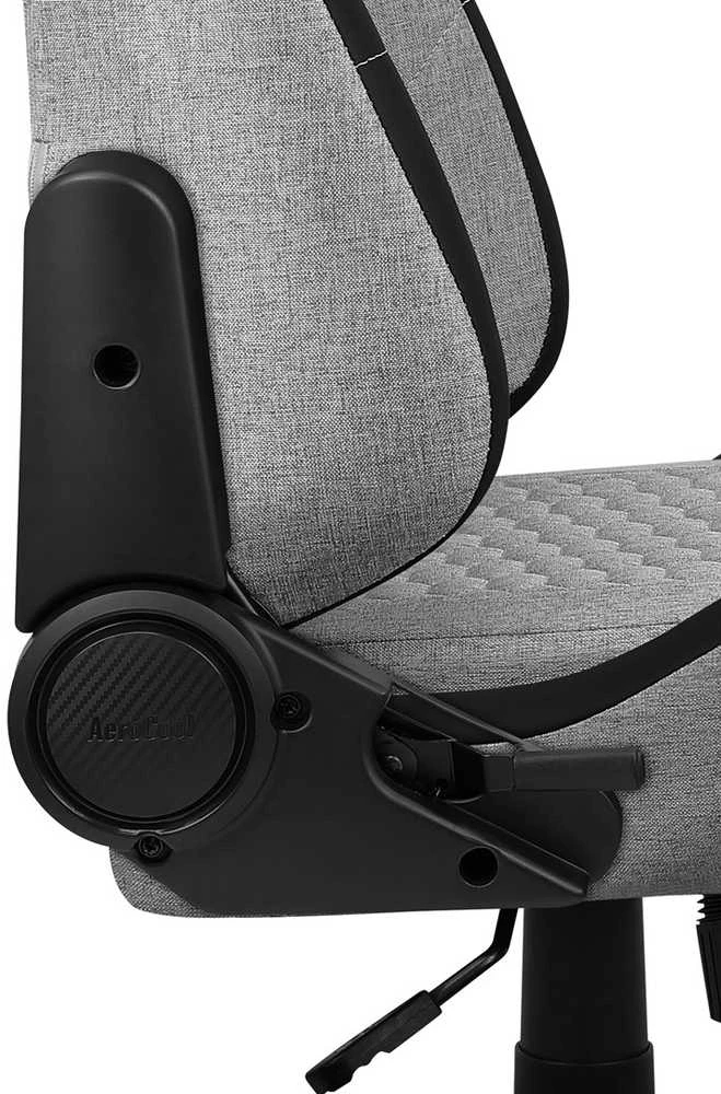 Žaidimų Kėdė - Aerocool Crown AeroWeave Paminkštinta Sėdynė Pilka