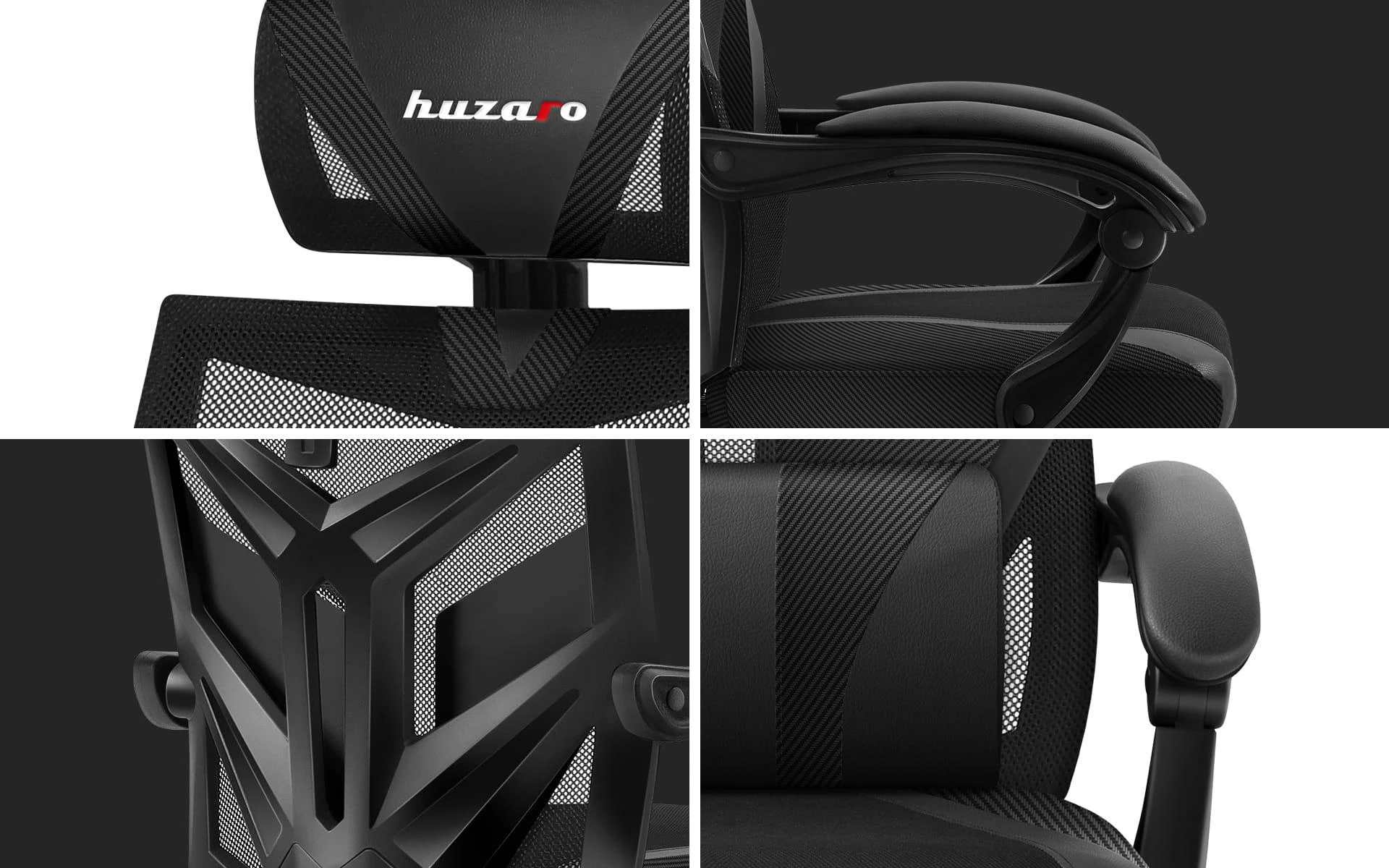 Žaidimų kėdė Huzaro Combat 5.0, Juodos spalvos