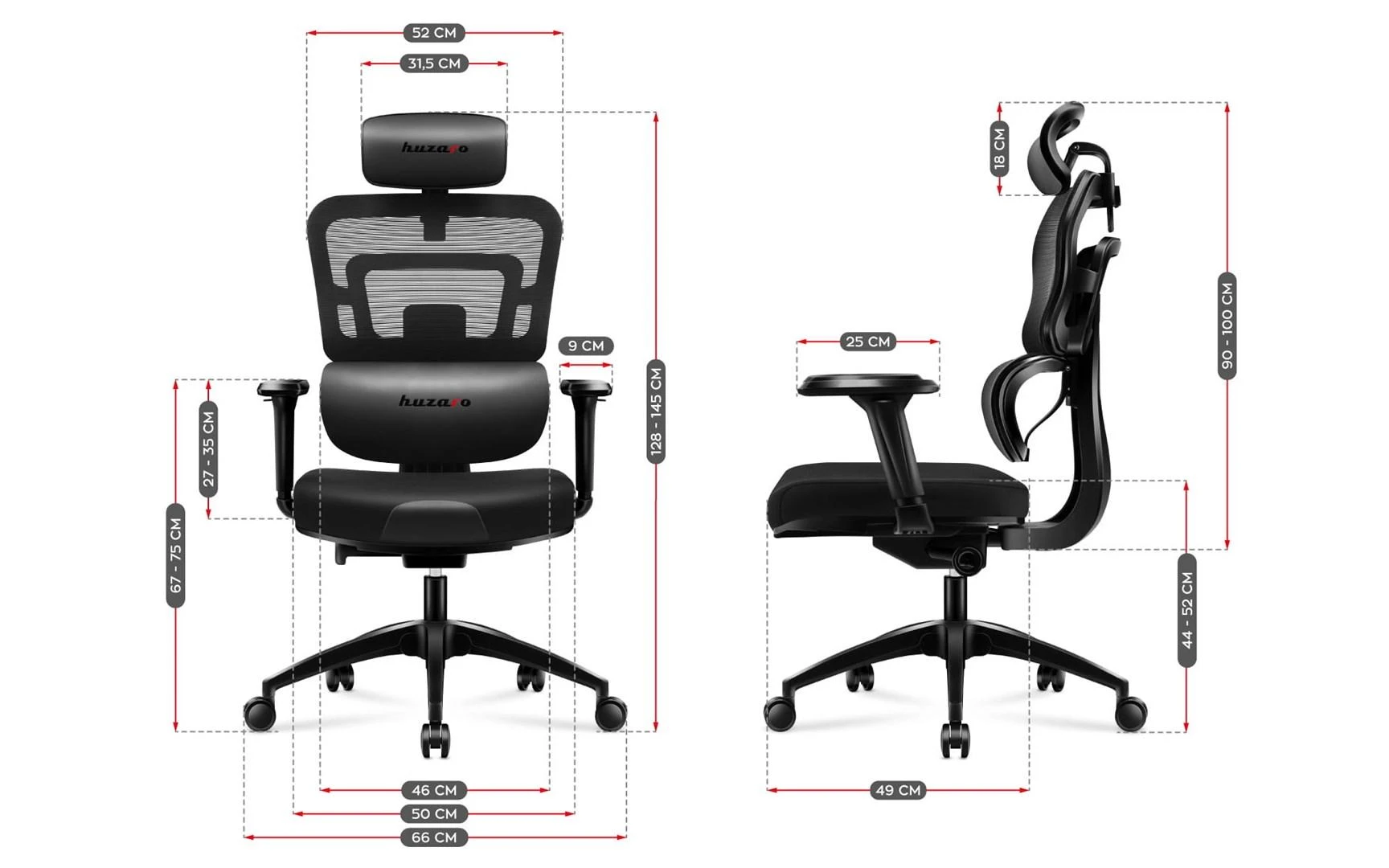 "Huzaro Combat 7.0" žaidimų kėdė juoda