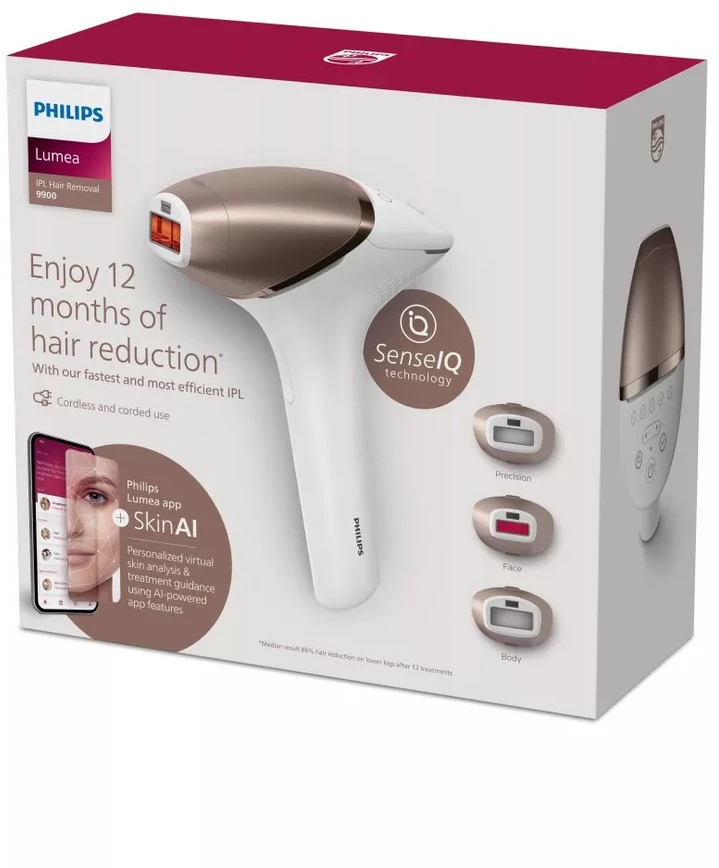 Philips BRI973/00 Lumea IPL 9900 Series IPL plaukelių šalinimo prietaisas su „SenseIQ“