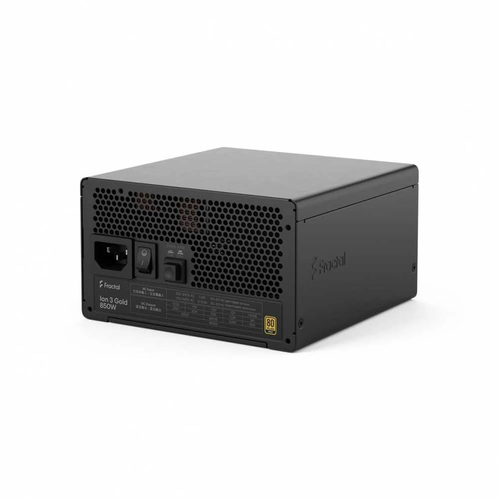 Fractal Design ION auksinis 3 850W, kompiuterio maitinimo šaltinis - juodas, 850 vatų