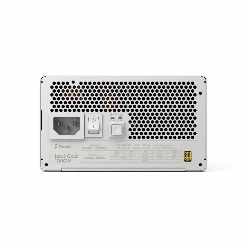 Fractal Design ION auksinis 3 1000W Baltas, kompiuterio maitinimo šaltinis - baltas, 1000 vatų
