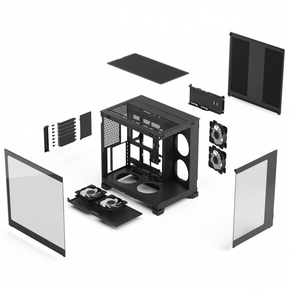 „Fractal Design“ korpusas | „Pop 2 Vision“ | Juodas RGB | Vidutinio dydžio bokštas