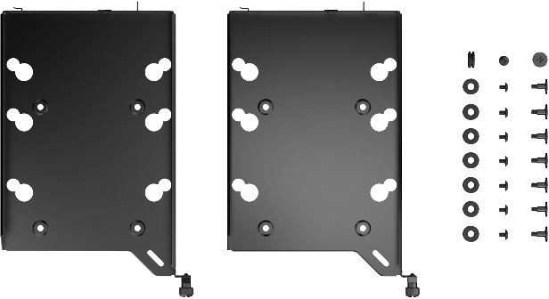 Fractal Design Rinkinys HDD dėklų rinkinys Type-B juodas