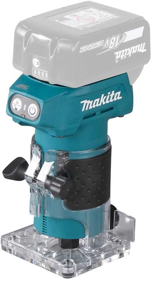 Makita DRT52Z Akumuliatorinis freza 6mm, 30.000 r/min, komplektuojama be akumuliatorių ir kroviklio!