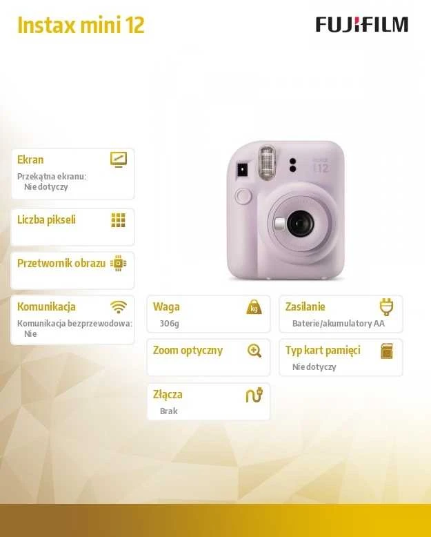 Fujifilm Aparat instax mini 12 violetinė