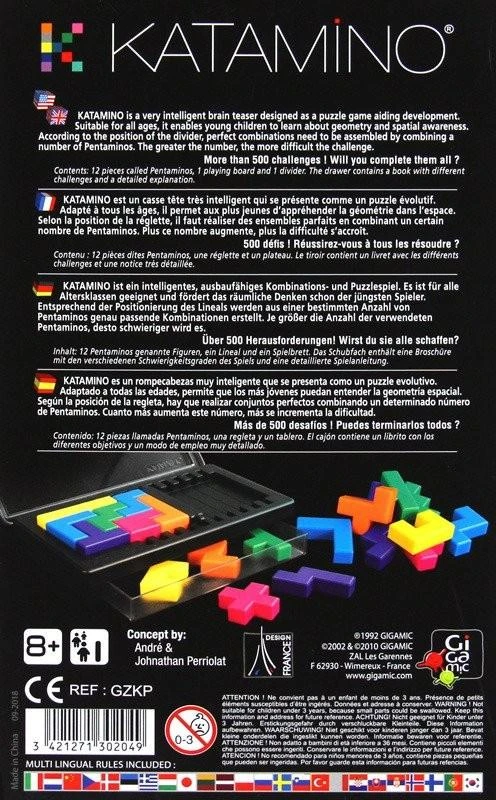 G3 Iuvi Games Stalo žaidimas Katamino Pocket kelioninis su plastikinėmis detalėmis