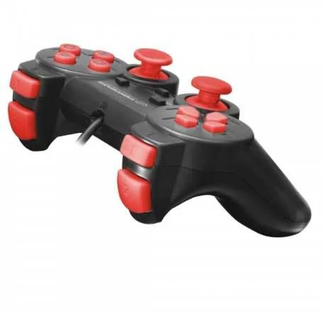 Gamepad esperanza egg106r (pc, ps2, ps3; spalva juoda, spalva raudona)