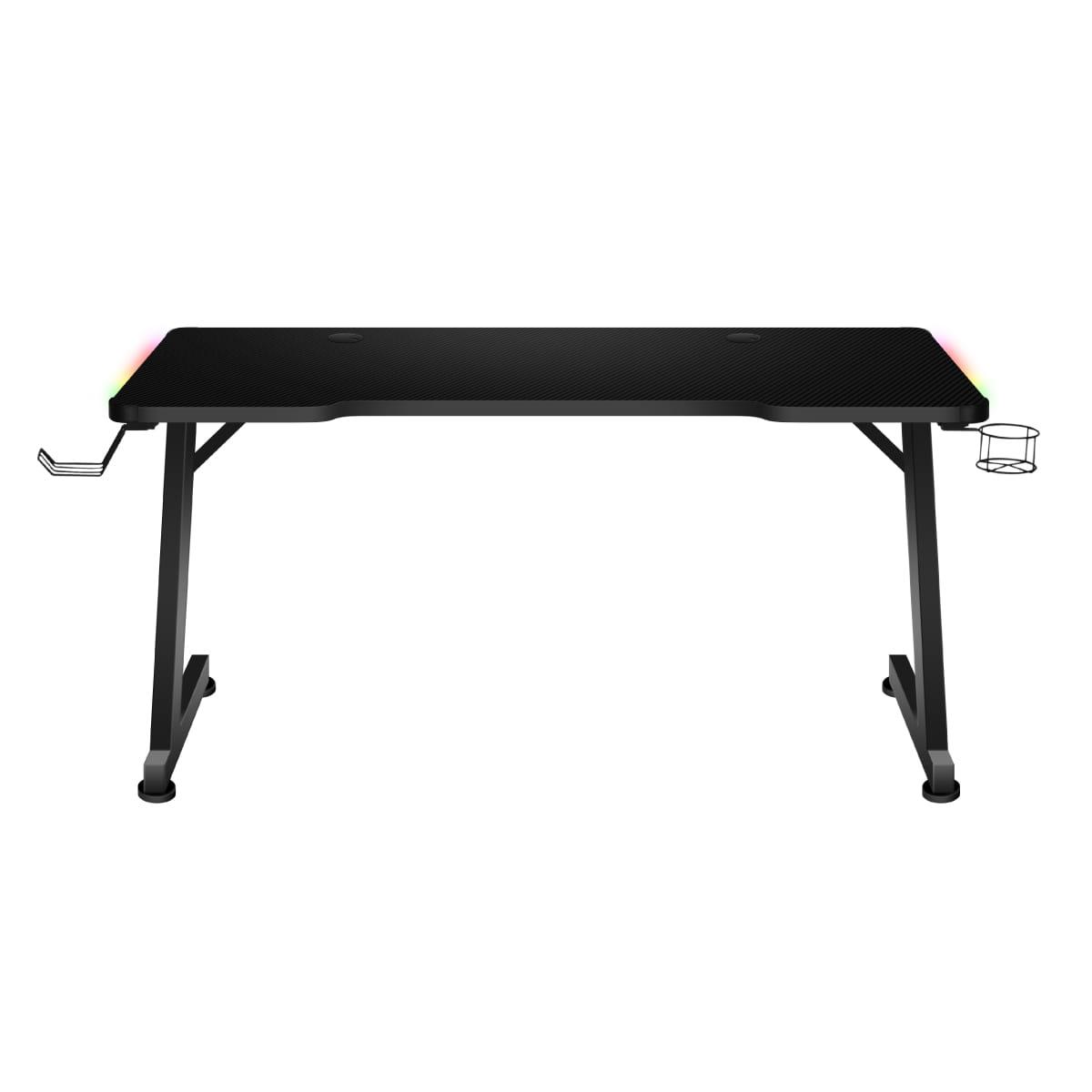 Žaidimų stalas Huzaro Hero 2.5 RGB, Juodas