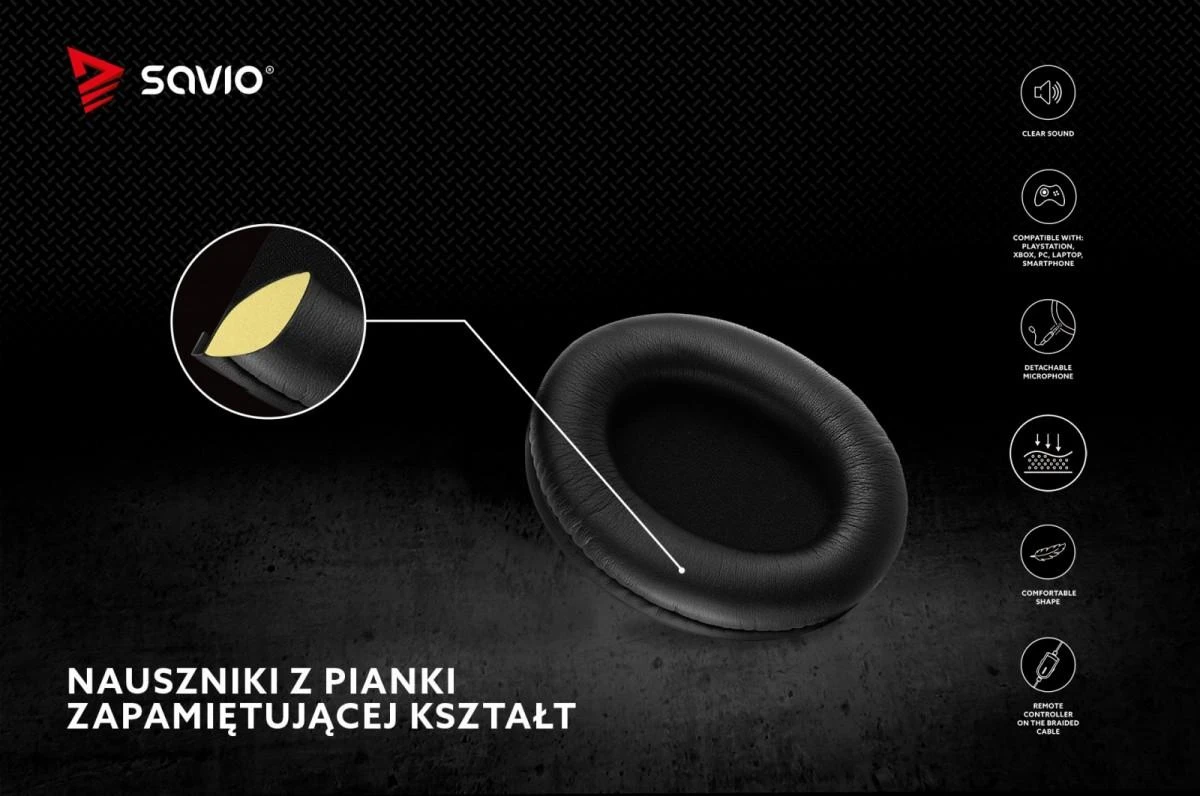 Ausinės Savio Nexus juoda