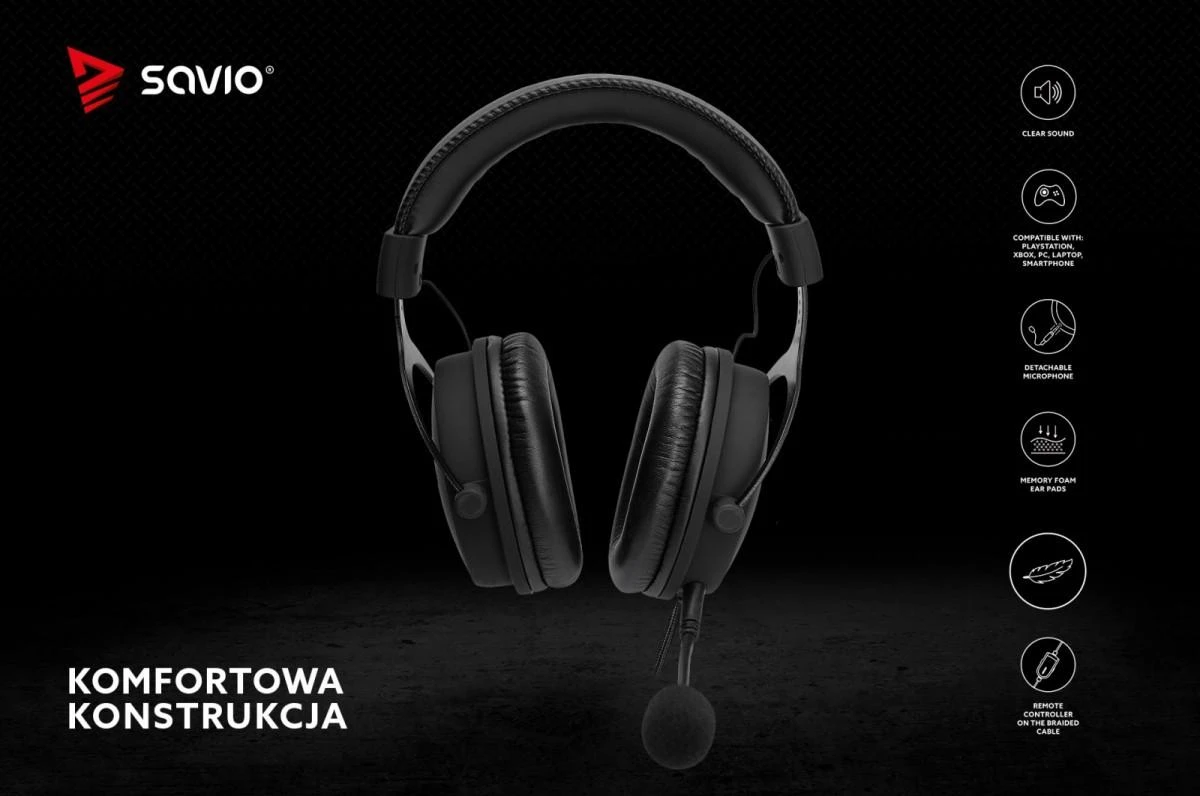 Ausinės Savio Nexus juoda