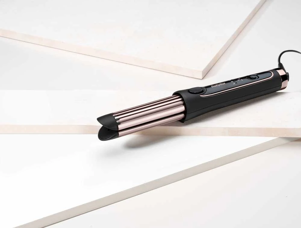 Plaukų Tieinimo Žnyplės - BaByliss Curl Styler C112E Quartz-Ceramic 3 Temperatūros Nustatymai Juoda Rožinė Aukso