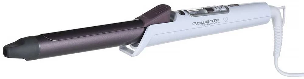 Rowenta Hair Suktukas CF3460F0 Keraminė šildymo sistema, Statinės skersmuo 25 mm, Temperatūra (min) 130 °C, Temperatūra (maks.) 200 °C, Šildymo lygių skaičius 8, Ekranas LCD, Snow baltas/metal cinamono rožinė