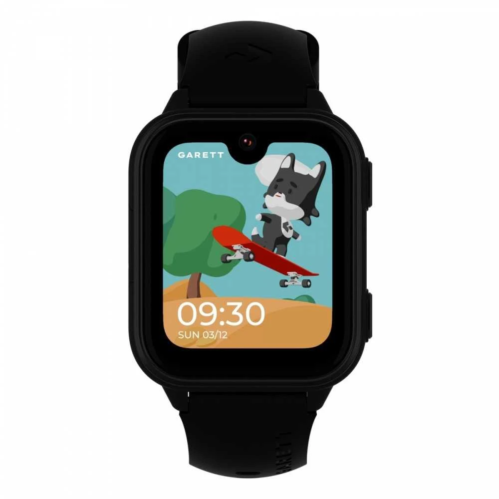 Išmanusis laikrodis su lietuvišku meniu Garett Kids Vibe AI 4G su GPS, kamera, Juodas