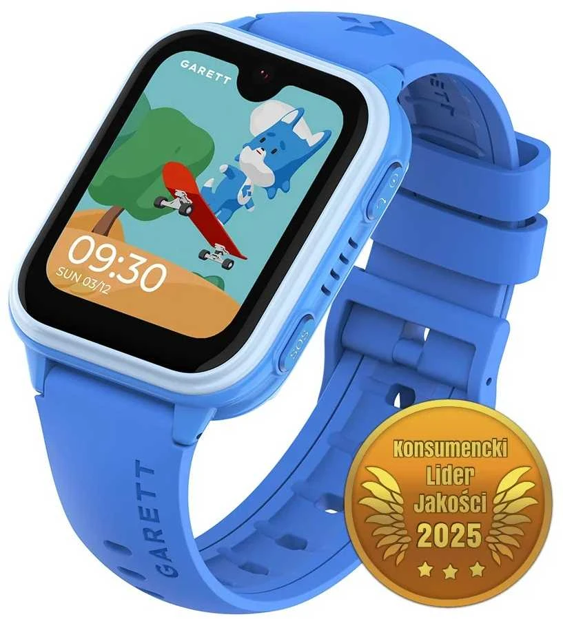 Išmanusis laikrodis su lietuvišku meniu Garett Kids Vibe AI 4G su GPS, kamera, Mėlyna