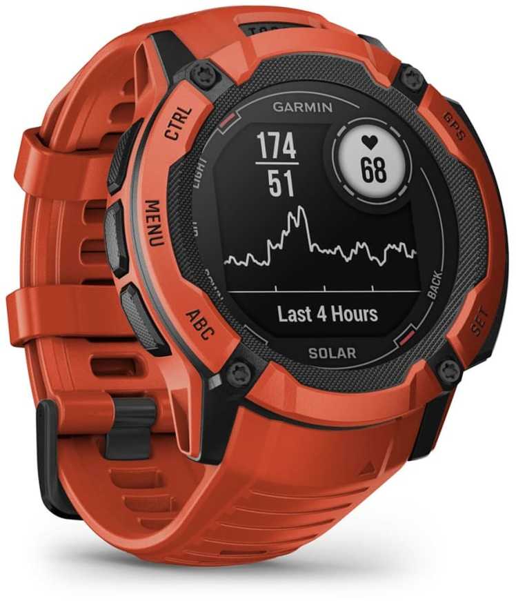 Laikrodis garmin instinct 2x solar, 50mm mip red