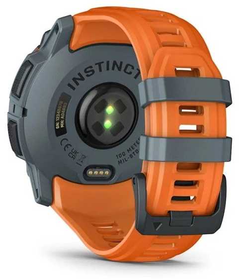 Išmanusis laikrodis Garmin Instinct 3 – 50 mm, Solar, Prieblandos dizaino su saulėgrįžos dizaino dirželiu