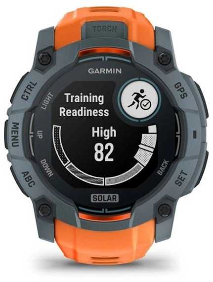 Išmanusis laikrodis Garmin Instinct 3 – 50 mm, Solar, Prieblandos dizaino su saulėgrįžos dizaino dirželiu
