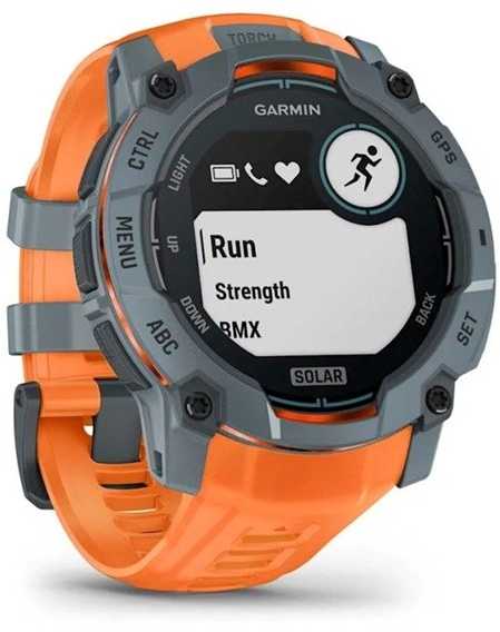 Išmanusis laikrodis Garmin Instinct 3 – 50 mm, Solar, Prieblandos dizaino su saulėgrįžos dizaino dirželiu