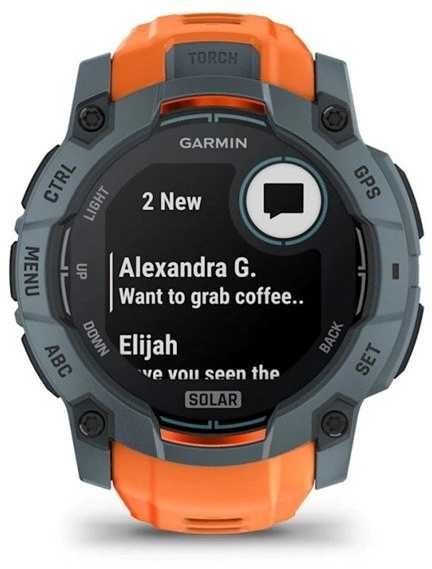Išmanusis laikrodis Garmin Instinct 3 – 50 mm, Solar, Prieblandos dizaino su saulėgrįžos dizaino dirželiu